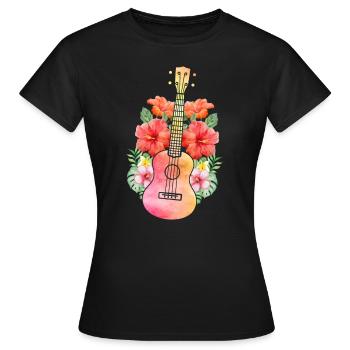 Uke ukulele - Women's T-Shirt - black - Front - AI Model Female 172 dark (172cm)