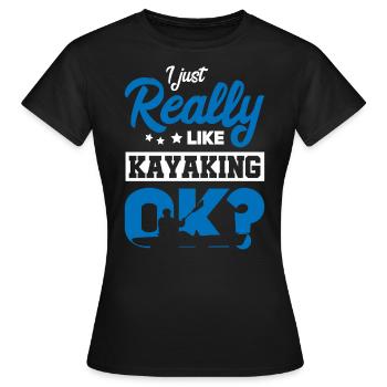 Kayak Kayak Kayaker - T-shirt Femme - noir - Devant - AI Model Female 172 dark (172cm)