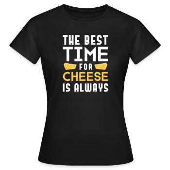 Plateau de fromages Fromages Fromages laitiers - T-shirt Femme - noir - Devant - AI Model Female 172 dark (172cm)