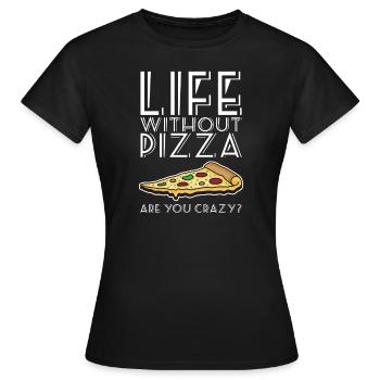 Pizza pizzeria fabricant de pizza - T-shirt Femme - noir - Devant - AI Model Female 172 dark (172cm)