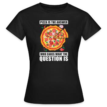 Pizza pizzeria fabricant de pizza - T-shirt Femme - noir - Devant - AI Model Female 172 dark (172cm)