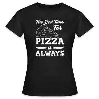 Pizza pizzeria fabricant de pizza - T-shirt Femme - noir - Devant - AI Model Female 172 dark (172cm)