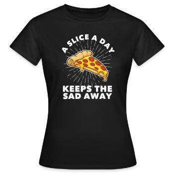 Pizza pizzeria fabricant de pizza - T-shirt Femme - noir - Devant - AI Model Female 172 dark (172cm)