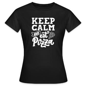 Pizza pizzeria fabricant de pizza - T-shirt Femme - noir - Devant - AI Model Female 172 dark (172cm)