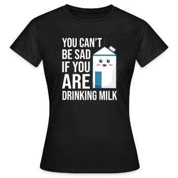 Lait au lait cru au lait entier - T-shirt Femme - noir - Devant - AI Model Female 172 dark (172cm)