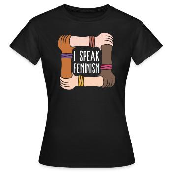 Féminisme Féministe Féministe - T-shirt Femme - noir - Devant - AI Model Female 172 dark (172cm)