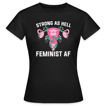 Feminismus Frauenpower Feminist - Frauen T-Shirt - Schwarz - Vorne - AI Model Female 172 dark (172cm)