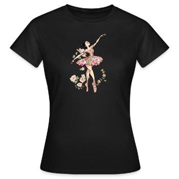 Ballet Ballet Ballet Danseuse - T-shirt Femme - noir - Devant - AI Model Female 172 dark (172cm)