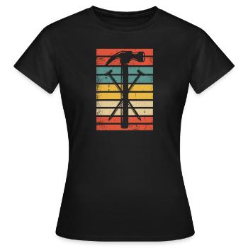 Menuisier rétro menuisier menuisier menuisier - T-shirt Femme - noir - Devant - AI Model Female 172 dark (172cm)