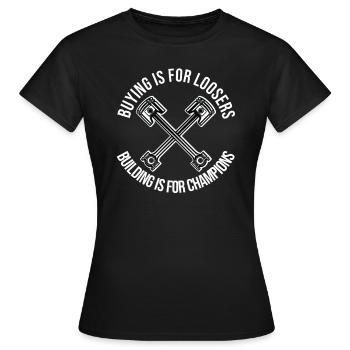 Voiture auto mécanicien atelier auto mécanicien - T-shirt Femme - noir - Devant - AI Model Female 172 dark (172cm)