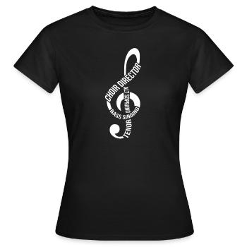 Chef de chœur Chef de chœur Répétition de chœur - T-shirt Femme - noir - Devant - AI Model Female 172 dark (172cm)