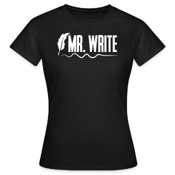 Écrivain Roman Schreiber Littérature Auteur - T-shirt Femme - noir - Devant - AI Model Female 172 dark (172cm)