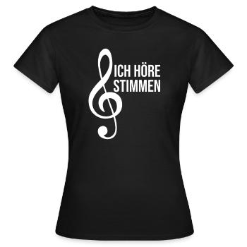 Chor Chorprobe Chorsänger Singen - Frauen T-Shirt - Schwarz - Vorne - AI Model Female 172 dark (172cm)