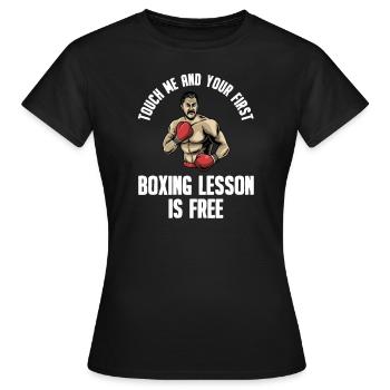 Boxe Boxer Boxer - T-shirt Femme - noir - Devant - AI Model Female 172 dark (172cm)