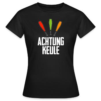 Jonglieren Jongleur - Frauen T-Shirt - Schwarz - Vorne - AI Model Female 172 dark (172cm)
