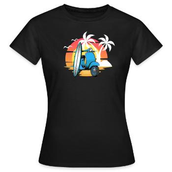 Scooter scooter mobylette scooter - T-shirt Femme - noir - Devant - AI Model Female 172 dark (172cm)