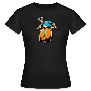Scooter scooter mobylette scooter - T-shirt Femme - noir - Devant - AI Model Female 172 dark (172cm)