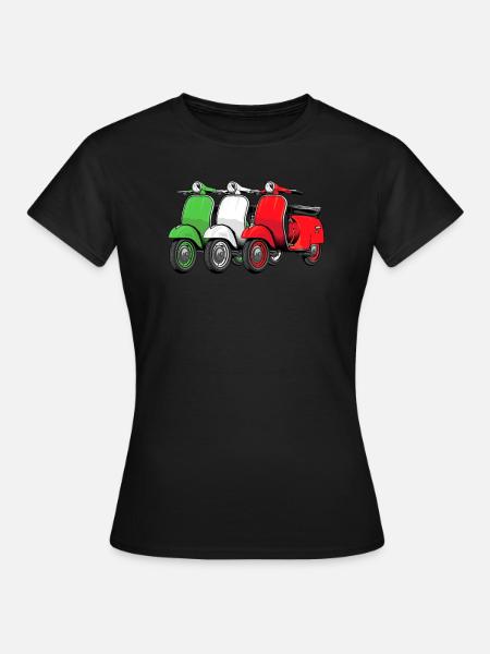 Motorroller Mofa Moped Roller - Frauen T-Shirt - Schwarz