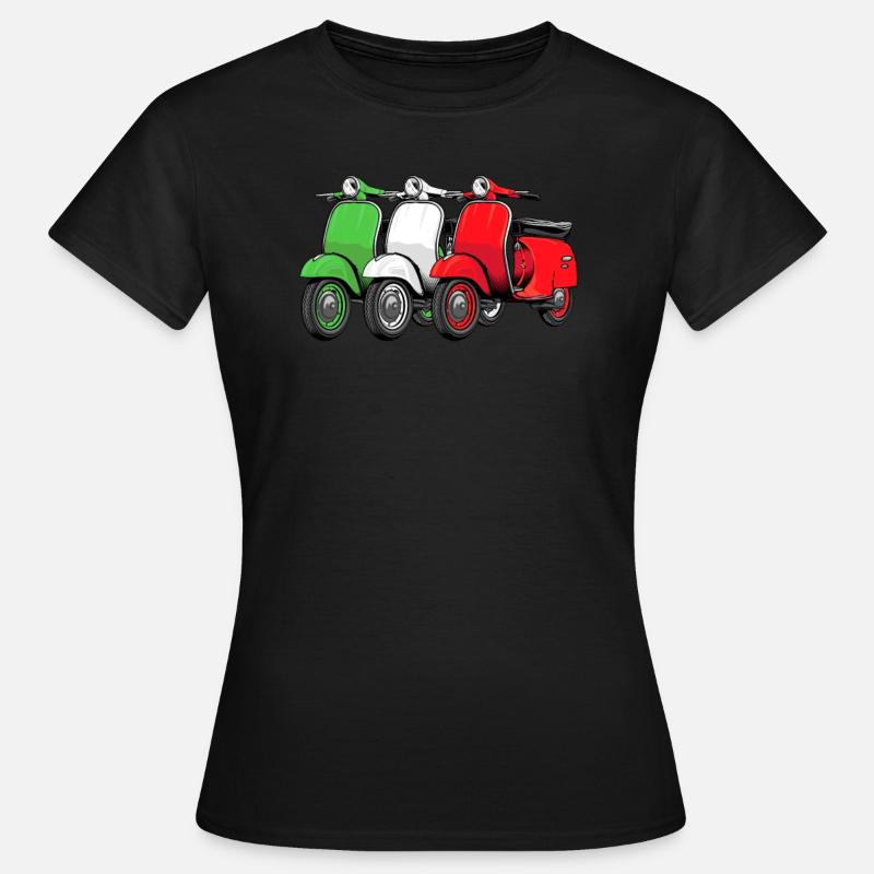 Motorroller Mofa Moped Roller - Frauen T-Shirt - Schwarz