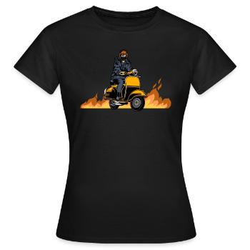 Scooter scooter mobylette scooter - T-shirt Femme - noir - Devant - AI Model Female 172 dark (172cm)