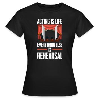 Théâtre Théâtre - T-shirt Femme - noir - Devant - AI Model Female 172 dark (172cm)