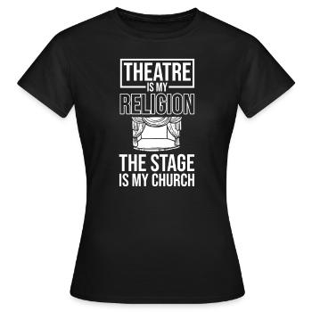 Théâtre Théâtre - T-shirt Femme - noir - Devant - AI Model Female 172 dark (172cm)