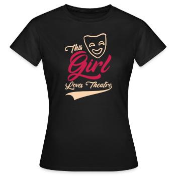 Théâtre Théâtre - T-shirt Femme - noir - Devant - AI Model Female 172 dark (172cm)