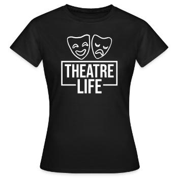 Théâtre Théâtre - T-shirt Femme - noir - Devant - AI Model Female 172 dark (172cm)