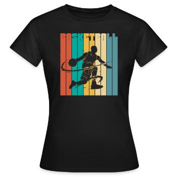 Retro Basketball Streetball - Frauen T-Shirt - Schwarz - Vorne - AI Model Female 172 dark (172cm)