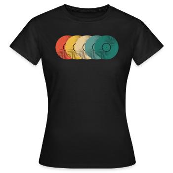 Retro Vinyl Record Record Collector - Women's T-Shirt - black - Front - AI Model Female 172 dark (172cm)