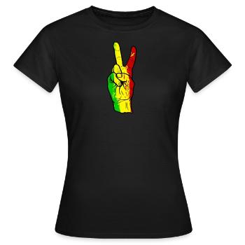 Reggae Music Rasta Rastafari - Women's T-Shirt - black - Front - AI Model Female 172 dark (172cm)