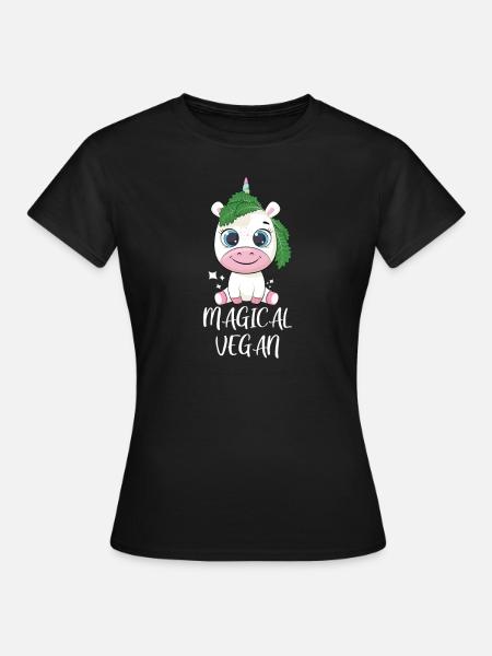 Vegan Veganismus Gemüse Veganer - Frauen T-Shirt - Schwarz