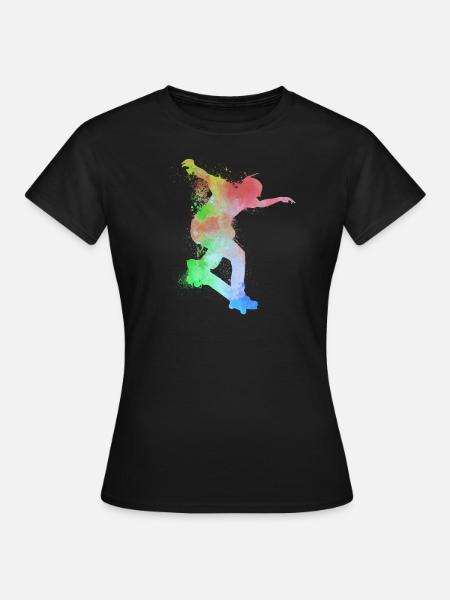 Skateboard Skateboarder Halfpipe Skater - Frauen T-Shirt - Schwarz