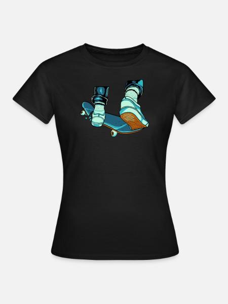 Skateboard Skateboarder Halfpipe Skater - Frauen T-Shirt - Schwarz
