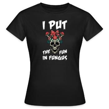 Champignons Cueilleurs de champignons Éponges Champignons Cueilleurs - T-shirt Femme - noir - Devant - AI Model Female 172 dark (172cm)