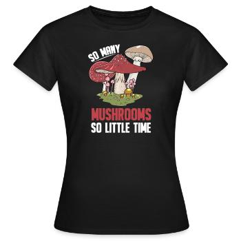 Champignons Cueilleurs de champignons Éponges Champignons Cueilleurs - T-shirt Femme - noir - Devant - AI Model Female 172 dark (172cm)