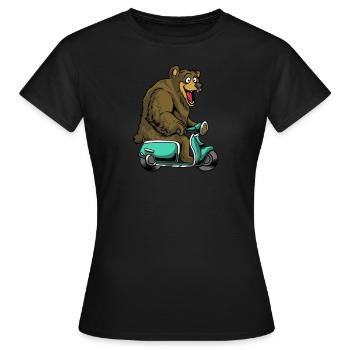 Scooter scooter mobylette scooter - T-shirt Femme - noir - Devant - AI Model Female 172 dark (172cm)