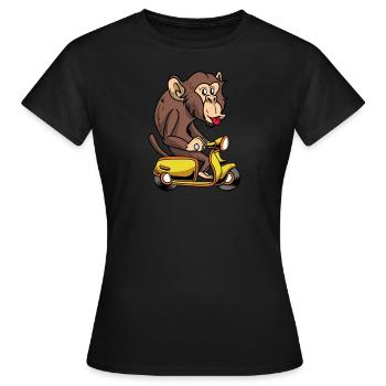 Scooter scooter mobylette scooter - T-shirt Femme - noir - Devant - AI Model Female 172 dark (172cm)