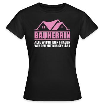 Bauherrin - Frauen T-Shirt - Schwarz - Vorne - AI Model Female 172 dark (172cm)