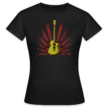 Guitare électrique guitare - T-shirt Femme - noir - Devant - AI Model Female 172 dark (172cm)