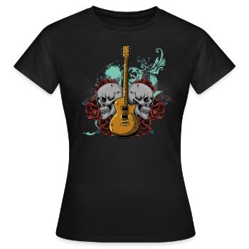 Guitare électrique guitare - T-shirt Femme - noir - Devant - AI Model Female 172 dark (172cm)