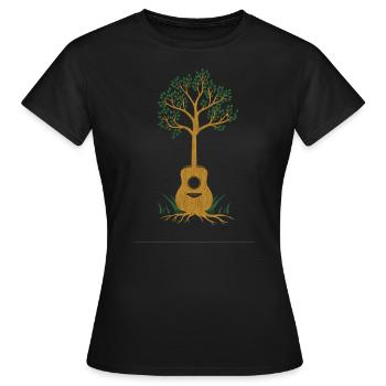 Guitare occidentale Guitare guitare guitare acoustique - T-shirt Femme - noir - Devant - AI Model Female 172 dark (172cm)