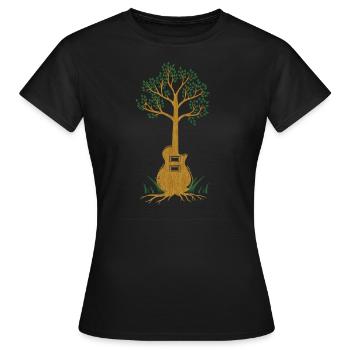 Electric Guitar Electric Guitar Guitarist Guitar Guitar - Women's T-Shirt - black - Front - AI Model Female 172 dark (172cm)