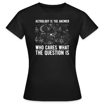 Astrology zodiac sign zodiac astrologer - Women's T-Shirt - black - Front - AI Model Female 172 dark (172cm)