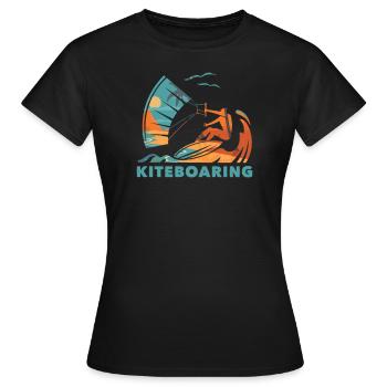 Kitesurfing Kiteboarding Kite Kite Kiten - Women's T-Shirt - black - Front - AI Model Female 172 dark (172cm)