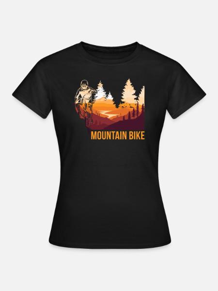 MTB Mountainbike - Frauen T-Shirt - Schwarz