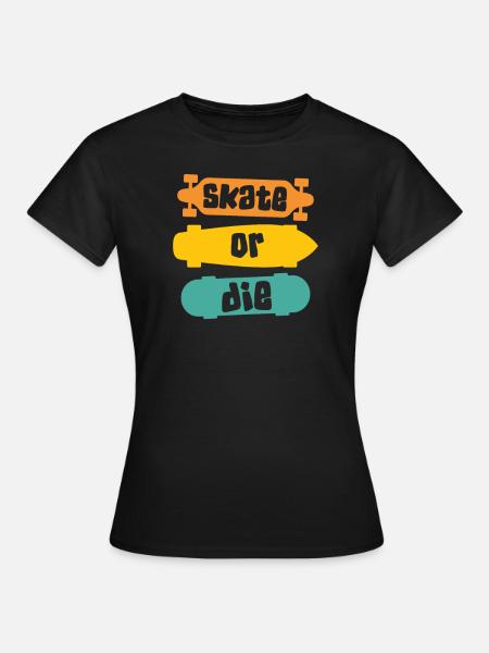Skateboard Skateboarder Skater - Frauen T-Shirt - Schwarz
