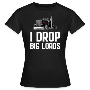Truck Driver Truck Driver Truck Driver Trucker - Women's T-Shirt - black - Front - AI Model Female 172 dark (172cm)