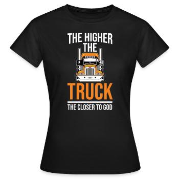 Truck Driver Truck Driver Truck Driver Trucker - Women's T-Shirt - black - Front - AI Model Female 172 dark (172cm)