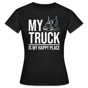 Truck Driver Truck Driver Truck Driver Trucker - Women's T-Shirt - black - Front - AI Model Female 172 dark (172cm)